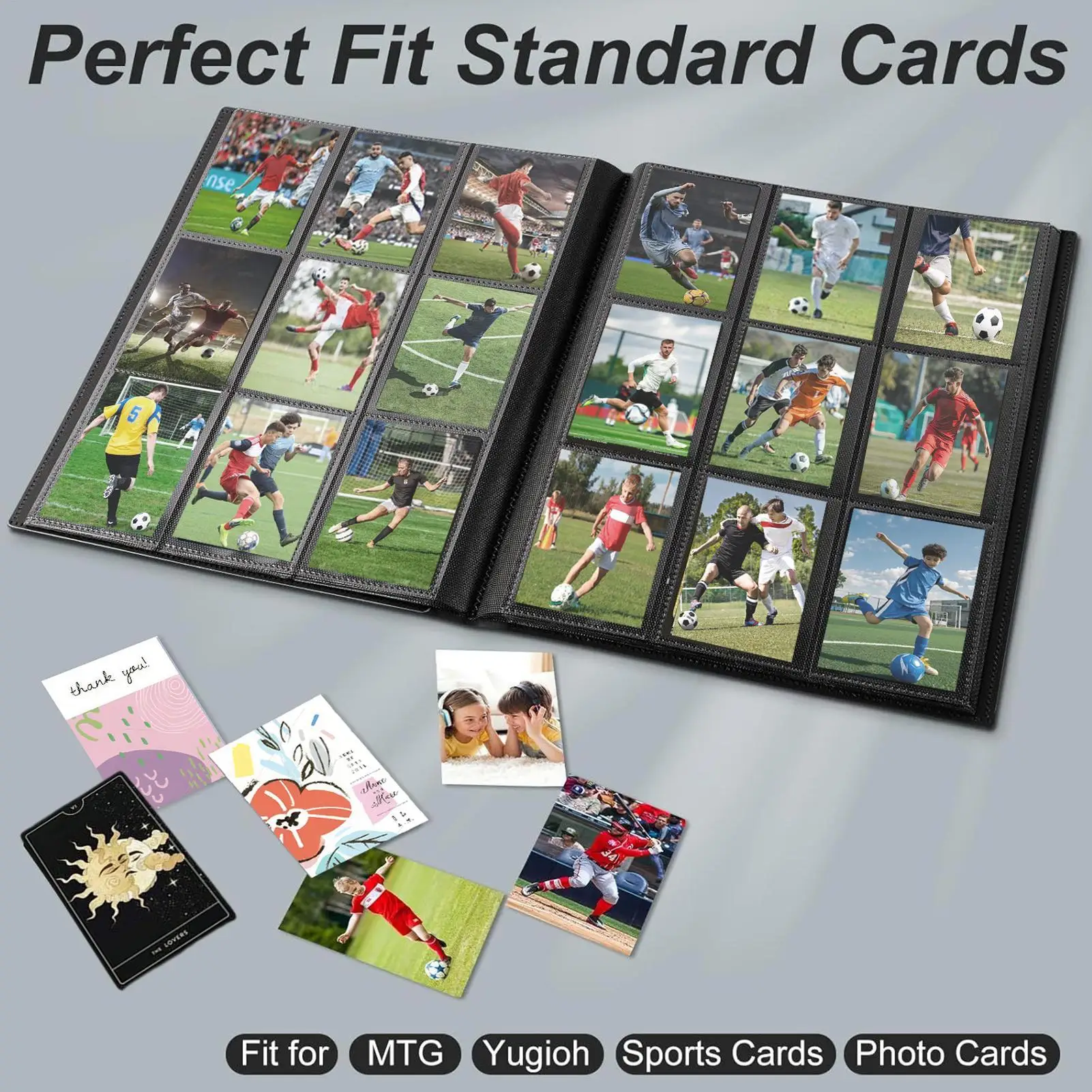트레이딩 카드 바인더 20 페이지 스포츠 카드 홀더 컬렉션 바인더 취미를위한 소장 앨범 폴더 스토리지 주최자