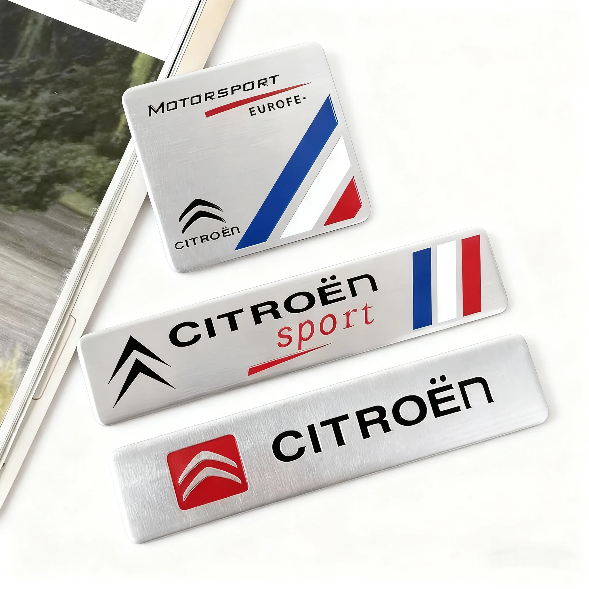 Adesivo de alumínio 3d para carro, emblema, porta, decalque, estilo de carro, para citroen c5x E-C4 E-C3 berlingo C-ELYSEE c1 c2 c3 c4 picasso c4l