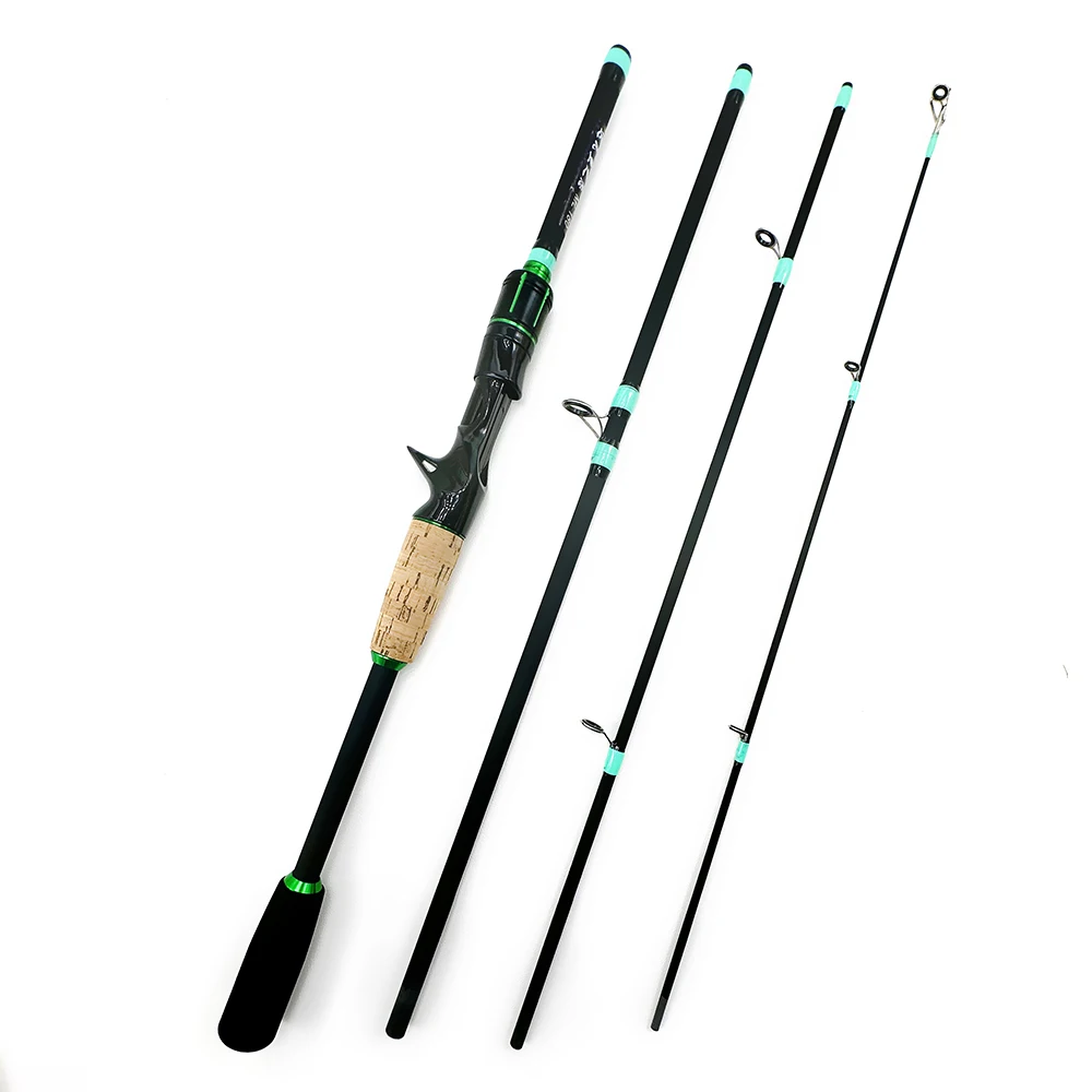 Ghotda Baitcasting Spinning Travel Carbon 4/5 Sections Fishing Rods Line Weight 4-10lbs Ultralight Lure Trout Mini Pole 1.8/2.1m