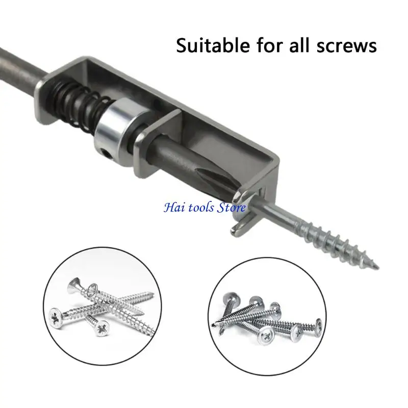 X37E Spring Loaded Alignment Screwdriver For Plastic Woodworking Metalworking With Ergonomic Grip Aluminum Alloy Construction