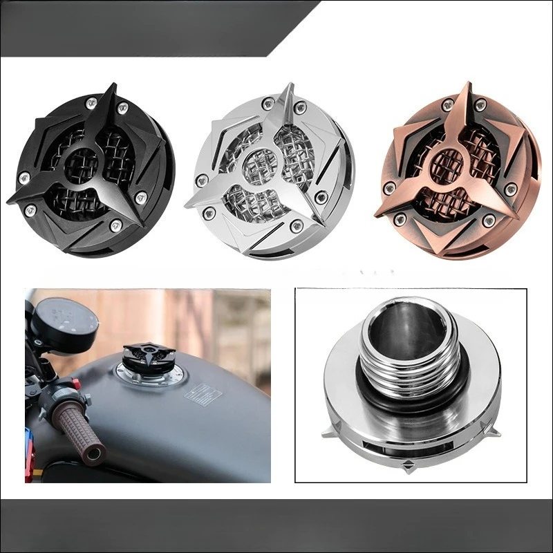 

Aftermarket Aluminum Alloy Fuel Tank Cap with Dart - Style Universal Decorative Cover for Harley, Davidson XL883 X487 Motorcycle