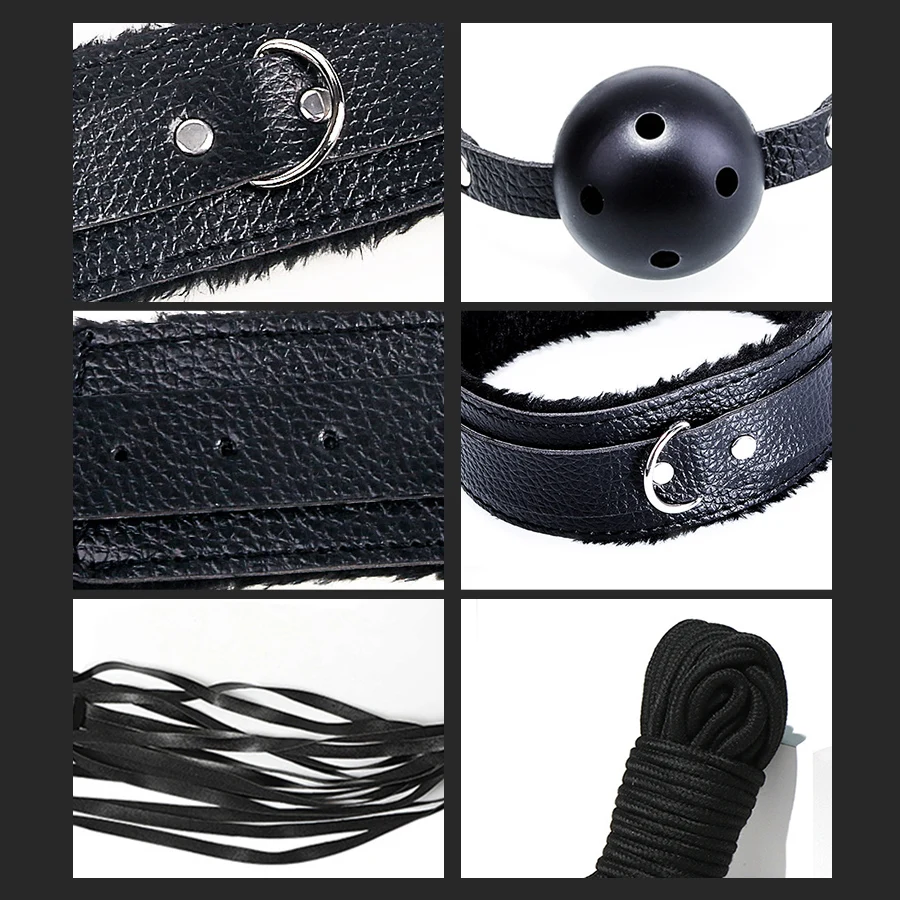 Bondage for Sex 10 pcs BDSM Leather Bondage Sets Restraint Kits for Women and Couples