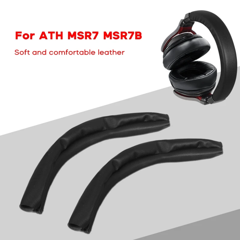 Durable Faux Leather Headband Cover for ATH-MSR7 MSR7B MSR7BT Headphones Headband Sleeve Durable Headbeam Protector Replacement