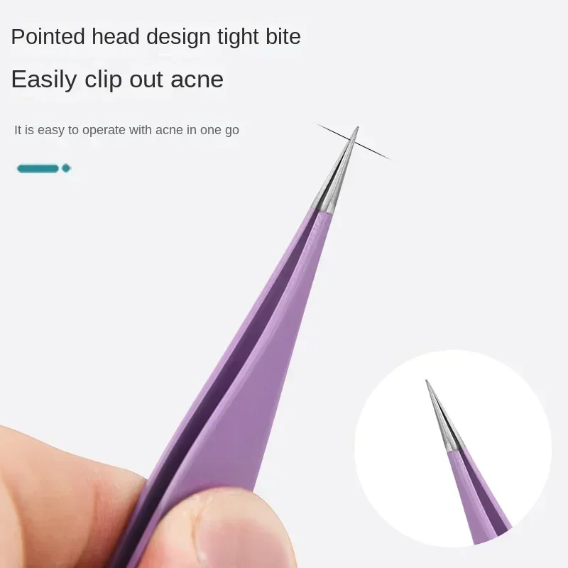 New Ultra Sharp Acne Clip Acne Needle Grafting Eyelash Curler Remove Blackhead Clip Beauty Tool False Eyelash Tweezers