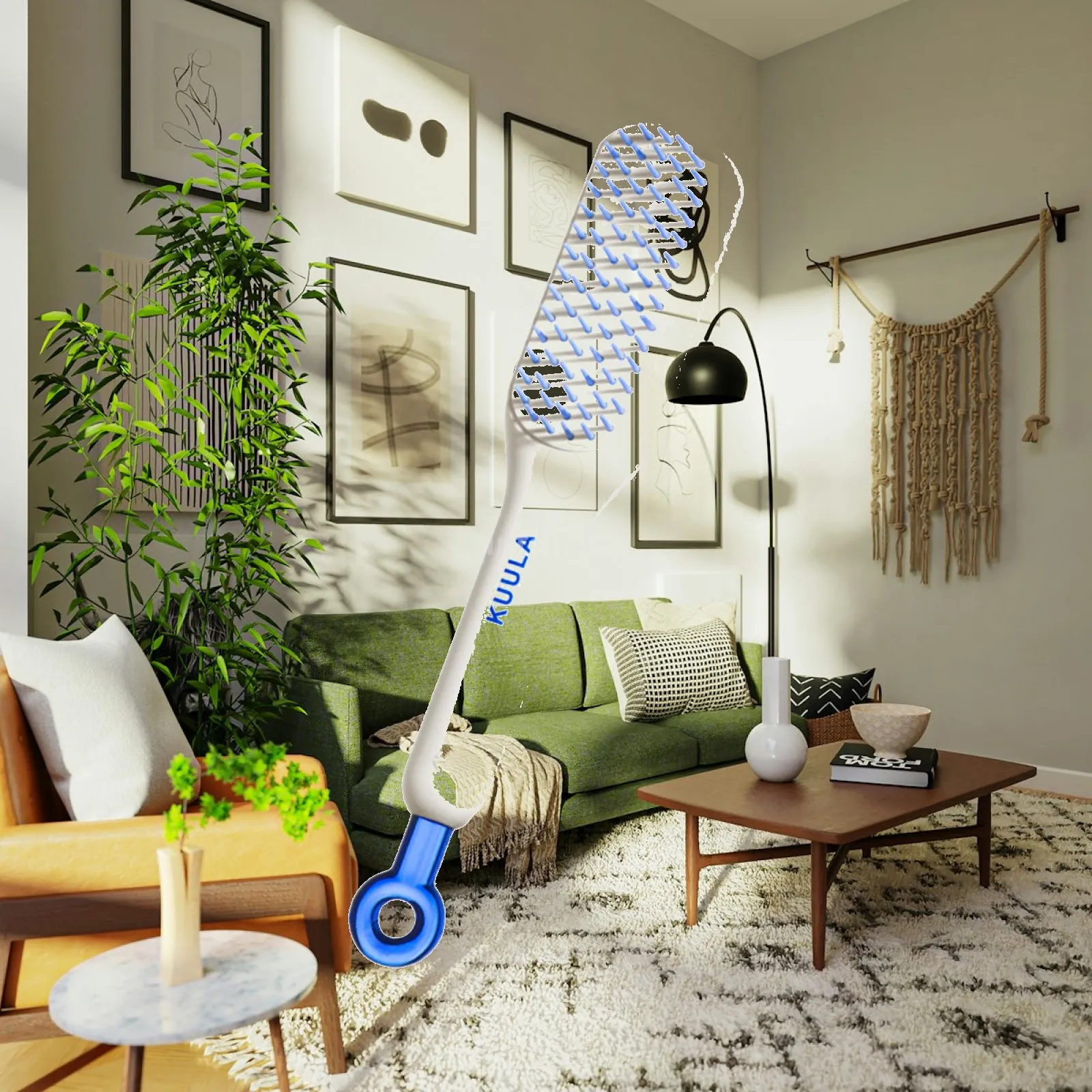 Detangling Hair Brush Easy to Clean Multipurpose Telescopic Hairdressing Brush for Straight Wet and Dry Hair Short Hair Thick