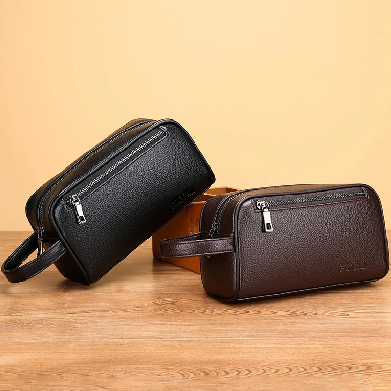 High Quality PU Men Clutch Bags Fashion Business Clutches Card Pack Phone Coin Purses Travel Anti-theft Wallet Gifts For Men