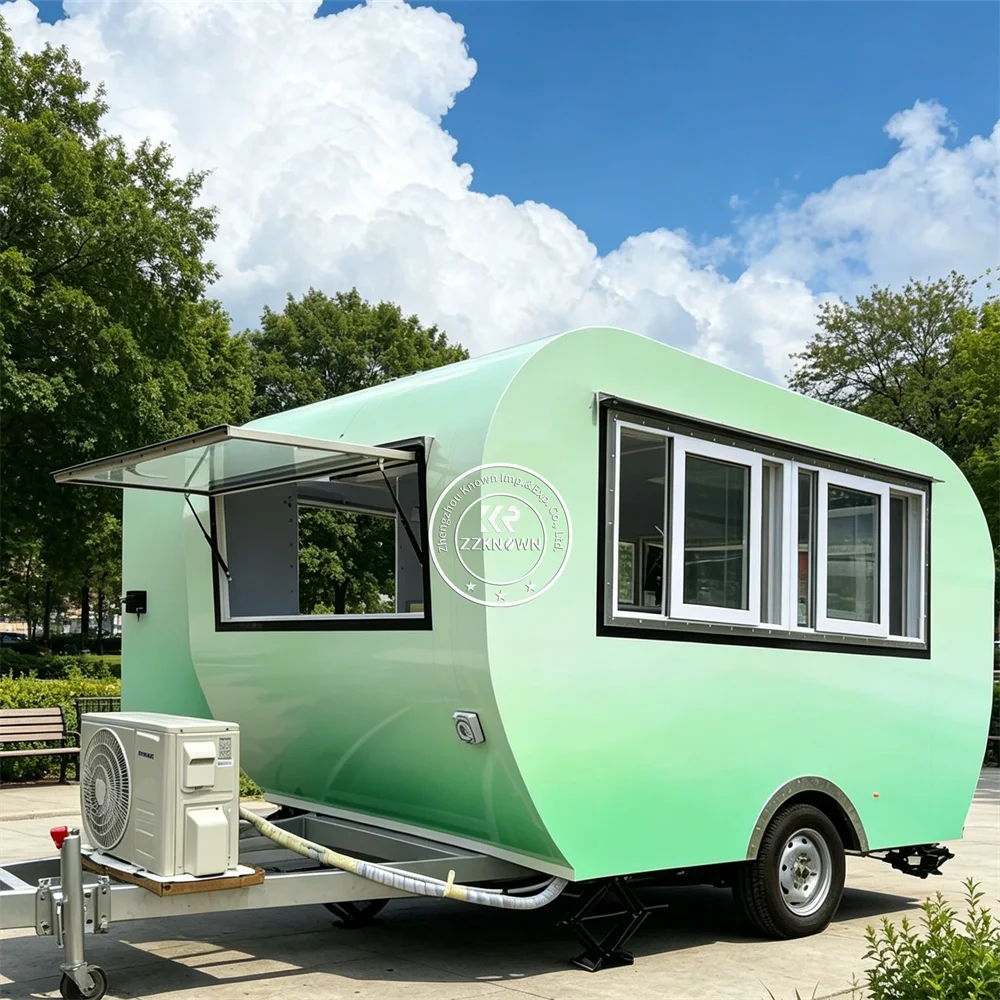 

Best Selling Coffee Truck Mobile Custom Ice Cream Cart Fast Food Trailer Street Concession Food Truck With Full Kitchen
