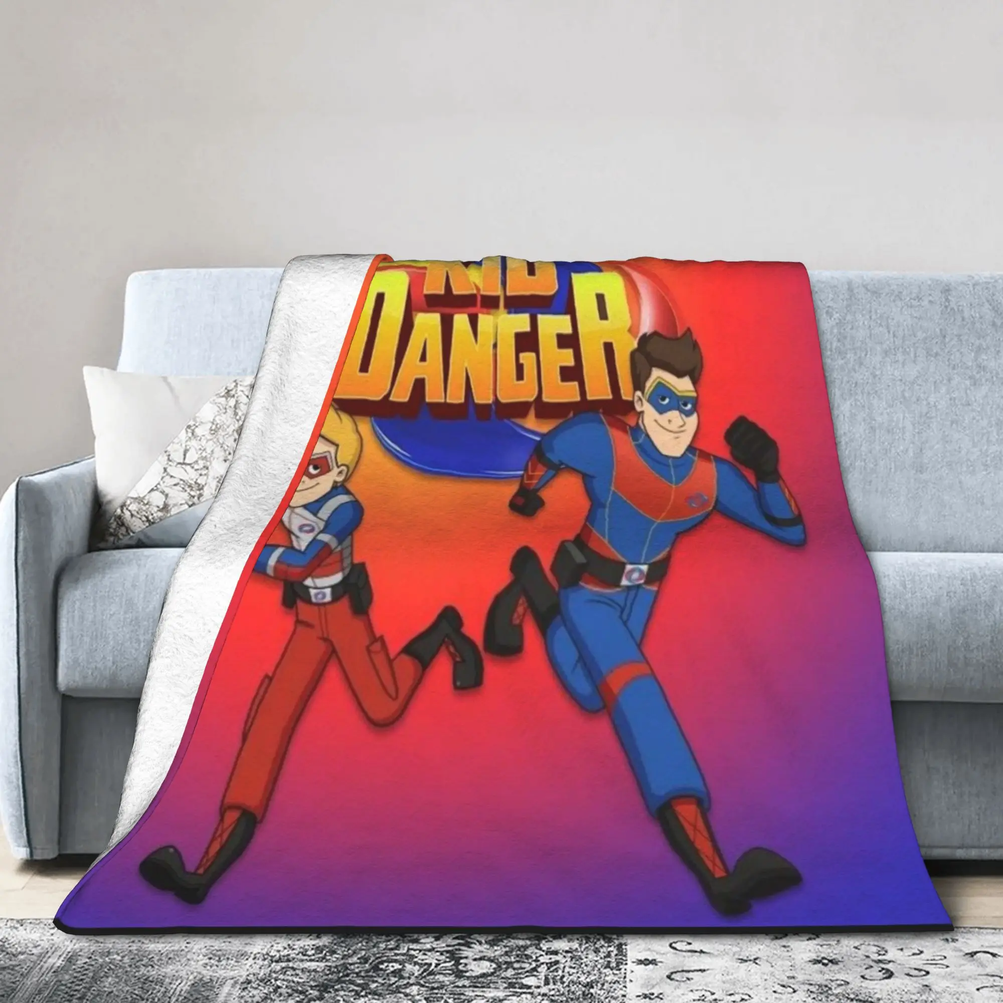 Cozy Captain Henry And Kid Danger  Blanket Merch Bed Decorative  Throw Blankets Warm Flannel for Couch
