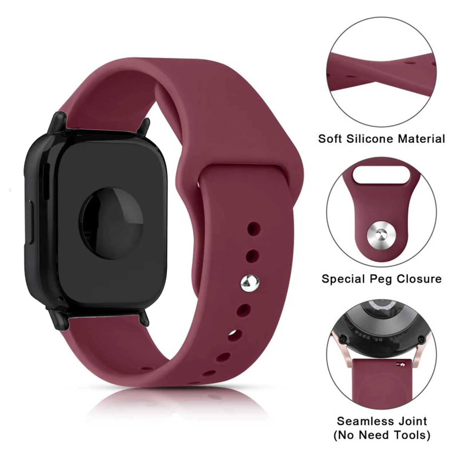 22mm Silicone Band for Redmi Watch 5 Active Comfortable and breathable Bracelet for Redmi Watch 5 Lite Sports Wrist Strap Correa