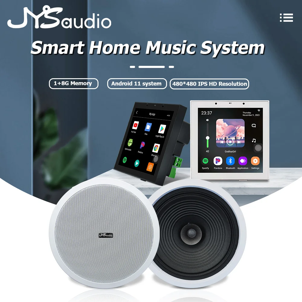 

Умный Bluetooth Wi-Fi настенный усилитель Android 10 А звуковая система домашнего кинотеатра с 8-дюймовым стерео потолочным динамиком для жилых помещений