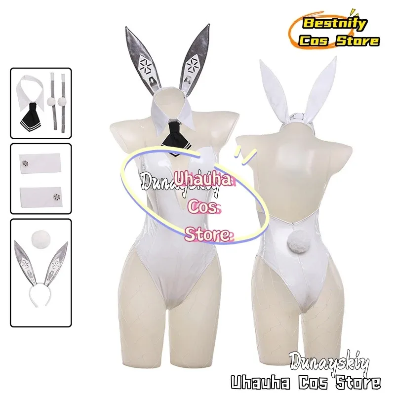 2025 22 NIKKE آلهة النصر الأرنب فتاة تأثيري موحدة الوردي أسود أبيض حللا شعر مستعار Ceductors ازياء مثير المرأة Co