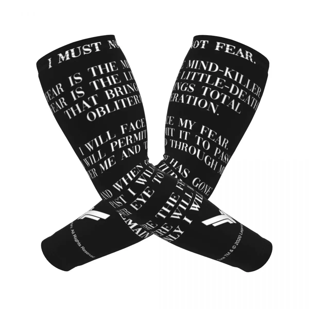 Litany Against Fear Dune 2020 引用アームスリーブ男性女性日焼け止め UV 保護タトゥーカバーアップスポーツ冷却サイクリング