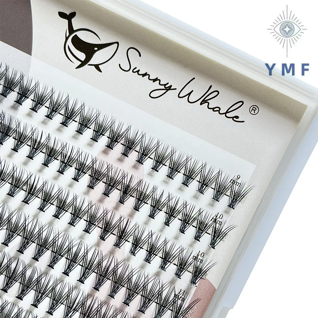 YMF 6D Eyeslashes Extension Personal Fake EyeLash Professional Makeup Individual Cluster EyeLashes Grafting False Eyelashes