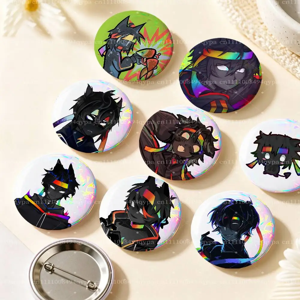 S-Spokeishere Spok Chibi Game Pin Round Circle Shape Metal Button Pin Badge Pinback Decoration Gifts Clothes Decor