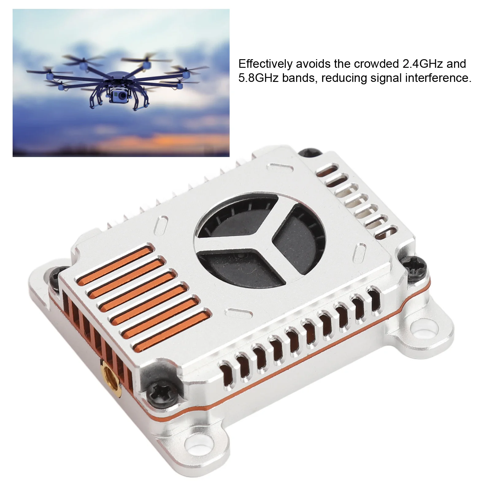 

Drone Transmitting Module VTX 1.2G Video Transmitter Transmitting Module Good Heat Dissipation Switchable for Upgrade