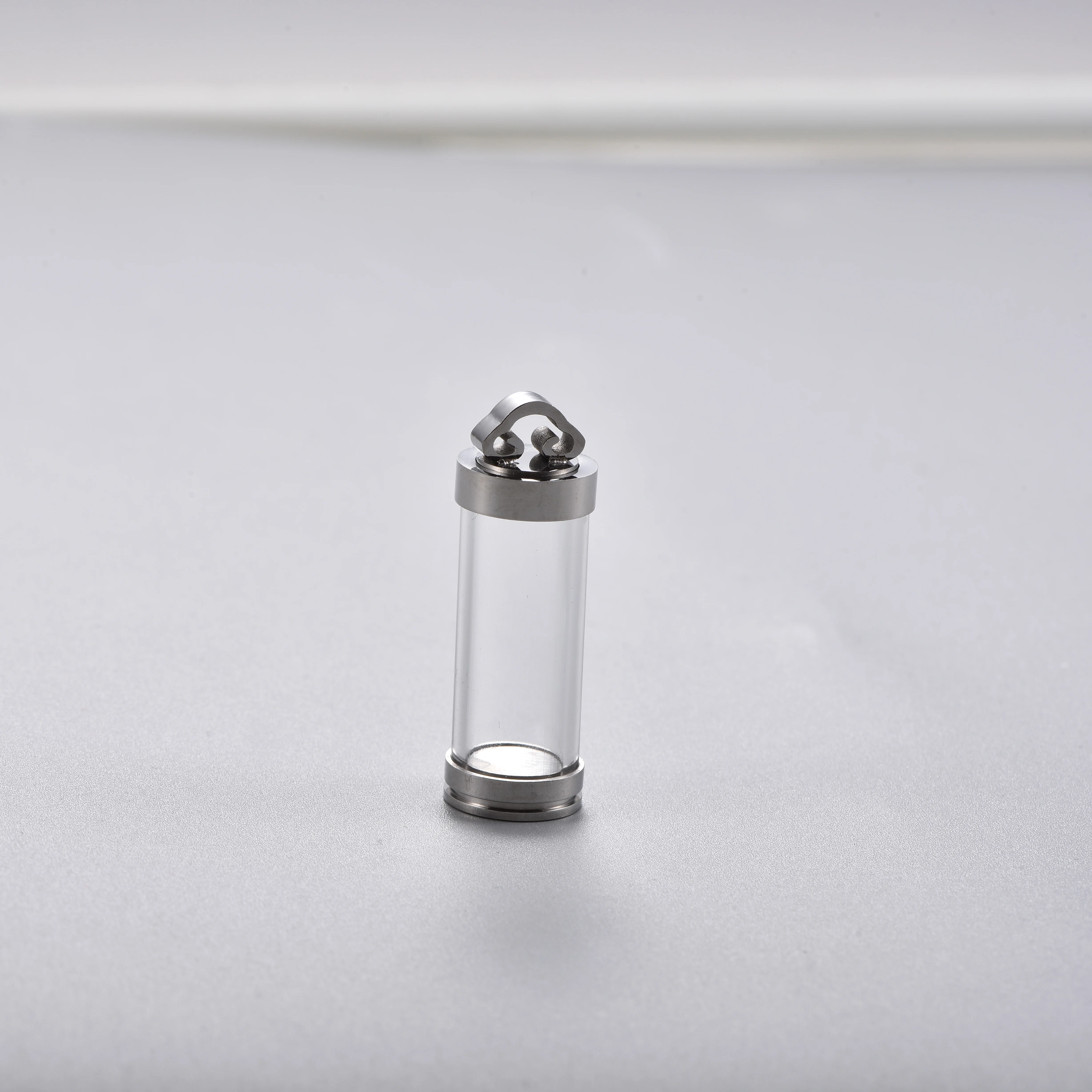 Mini Edelstahl-Glasfläschchen-Anhänger DIY Parfümhalter Halskette Wasserdichter Erinnerungsanhänger für Männer und Frauen – Detail 3