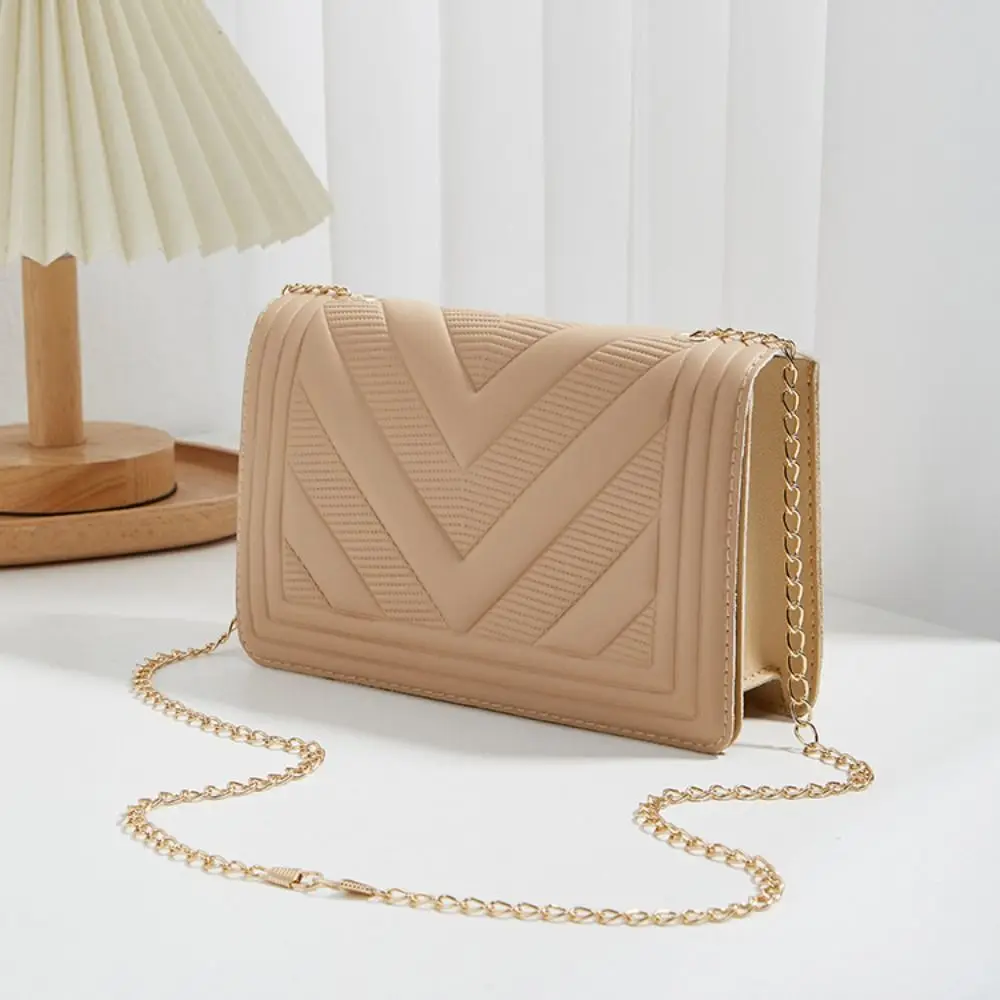 Small Crossbody Bag New PU Chain Strap Square Bag Handbag Women