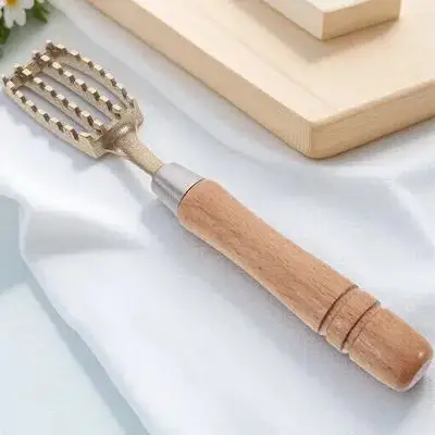 

Scale Scraper Wooden Handle Kitchen Fish Cleaning Tool Anti-Slip Design For Efficient Seafood Scaling Fish Skin Peeler