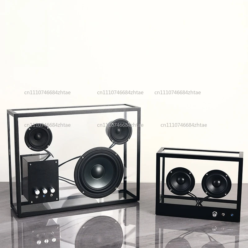 Creative transparent subwoofer audio living room desktop decoration simple retro bluetooth high-value speaker ornament