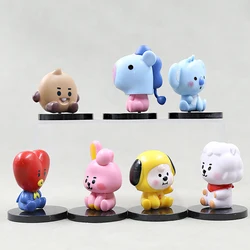 BT21 6cm 7pcs figure korea pop kpop mini figure bts Bt21 koya  Model Creative Desktop Accessories Toy Children's Birthday Gift