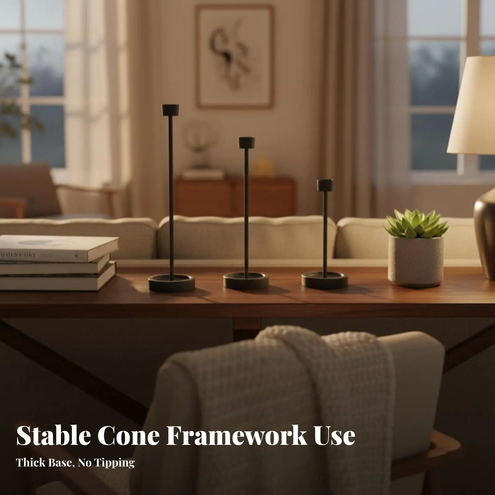 Vintage Nordic Candle Holder, Black Iron Tall Candlestick, Creative Vessel, Modern Home Decor Craft