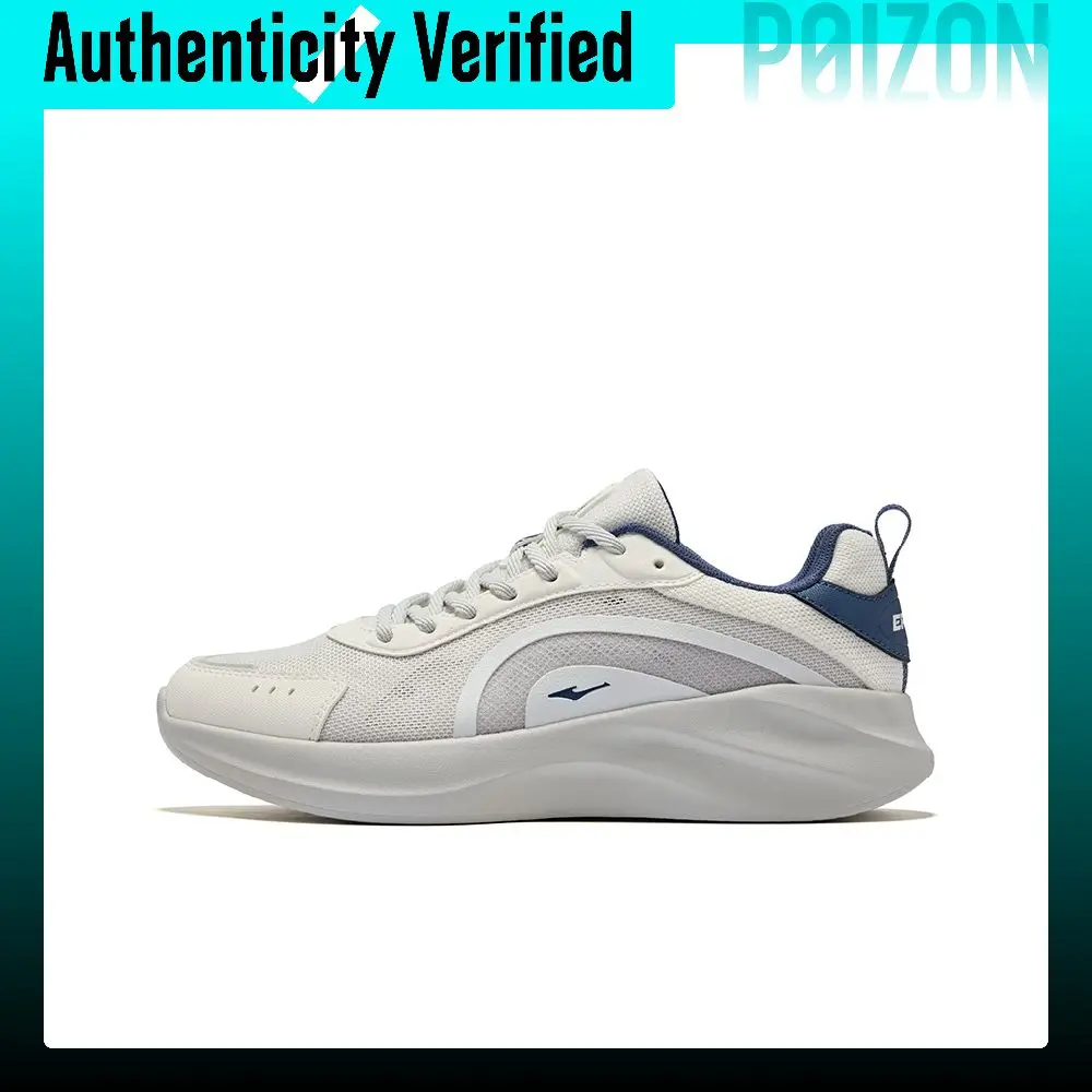 Erke Flowing Cloud 3 Rebound Abrasion Resistant Breathable Low top Casual Shoes Men's White Blue 51126202011-003