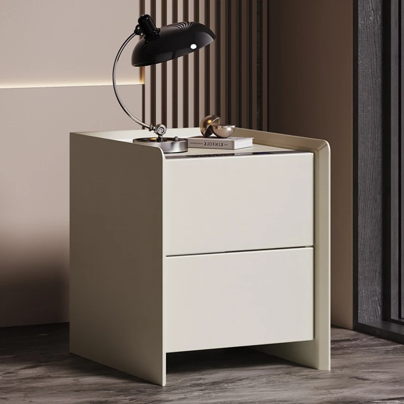 

Home Bedside tables Smart Fingerprint Password Lock nightstands Bedroom Safe Bedside Cabinet mesa de noche Bedroom furniture