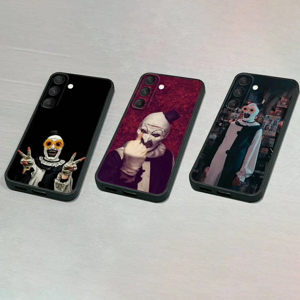 

T-Terrifier Art the Clown Phone Case For Samsung S25,S24,S23,S22,S21,S20,S10,Ultra,Plus,Lite,FE,Soft Silicone Black Cover