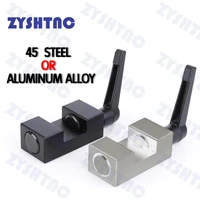 Abrazadera de riel guía lineal HGR15/HGR20/HGR25/HGR30/HGR35/HGR45, dispositivo deslizante de anillo fijo, limitador de riel guía de bloqueo, aleación de aluminio o acero 45