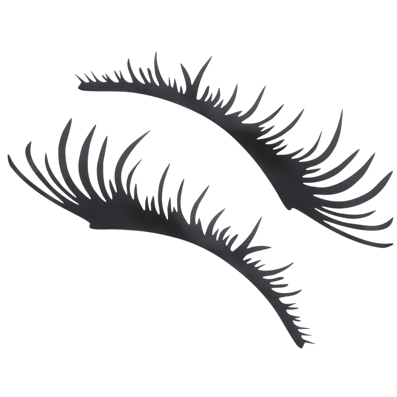 

2Pairs Eyebrow Car Headlight Stickers Premium Pet Material Stylish Classic Design Vehicle Exterior Decoration Simple