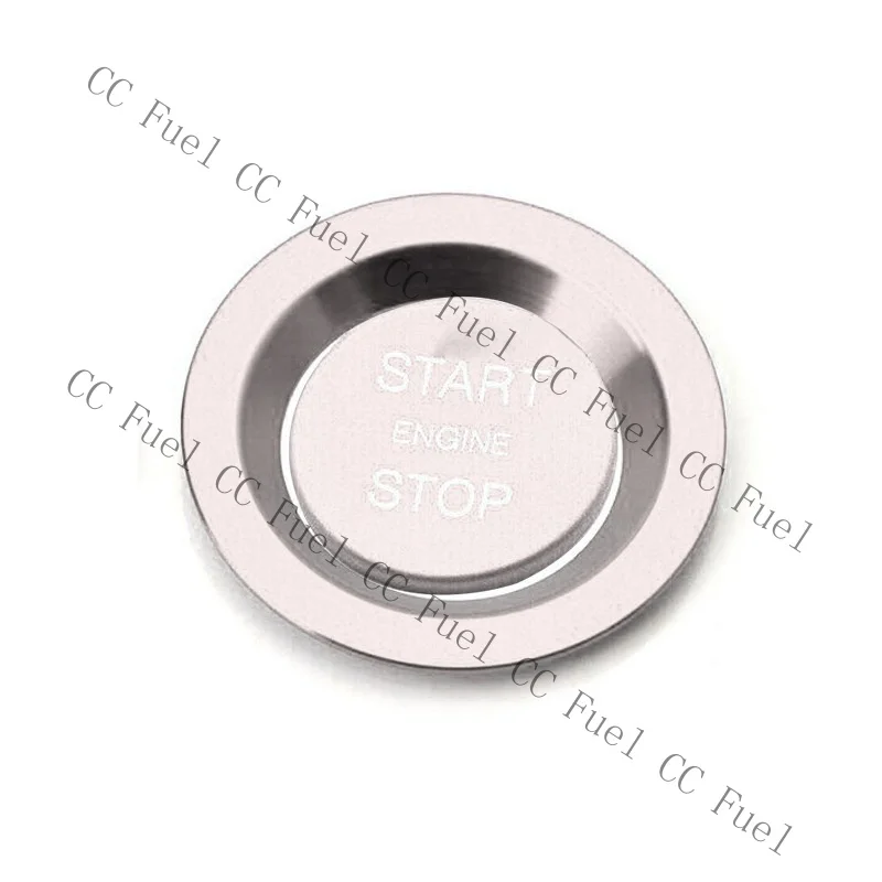 C+ 2x Silver Engine Start Stop Button Cover Trim Fit For Jaguar XE F-Type F-Pace@