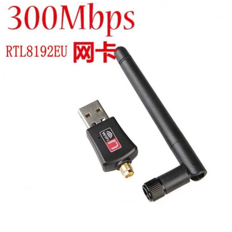 USB Wifi Wireless Network Interface Card 300m Wireless Receiver RTL8192eu Computer AP Transmitter 5DB Antenna