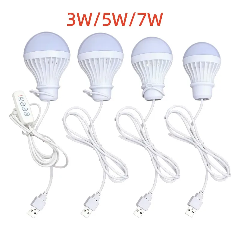 5V Licht USB Niederspannungs-LED-Glühbirne Campinglampe 5W LED-Glühbirne USB-betrieben Tragbare USB-Glühbirne