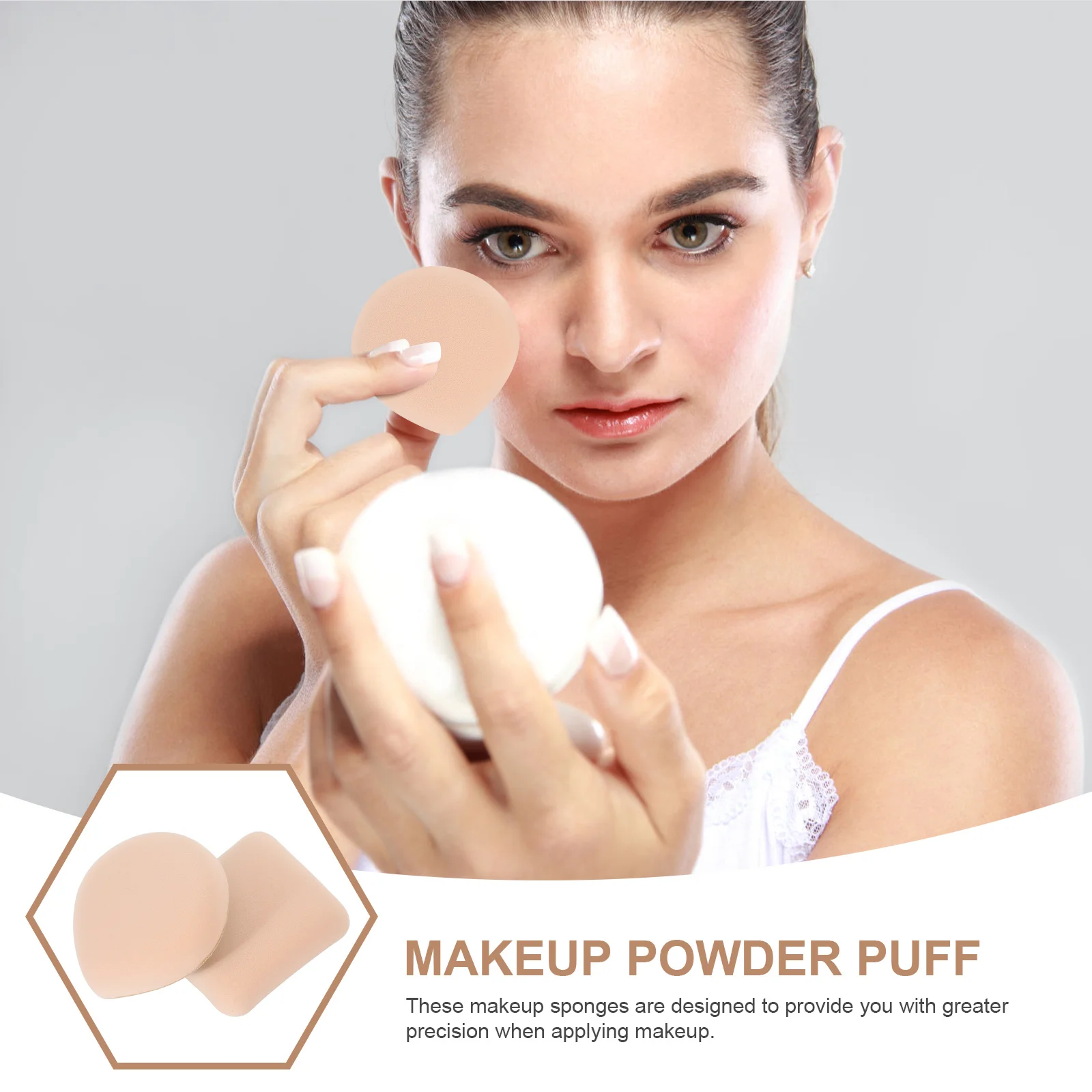 10 stuks vrouwen make-up poeder draagbare kleine poederdons set voor gezicht natuurlijke make-up applicatie gereedschap