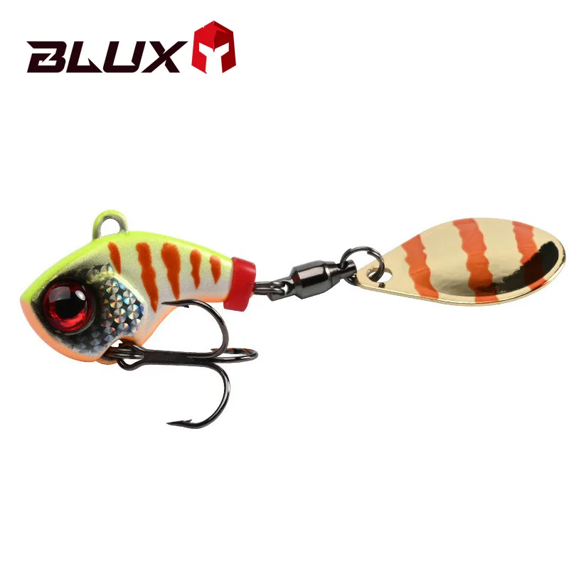 BLUX CYCLONE Tail Spinner 1/4oz 3/8oz Shad Metal Vib Casting Shore Jig Bait Copper Blade Spoon Freshwater Bass Fishing Lure