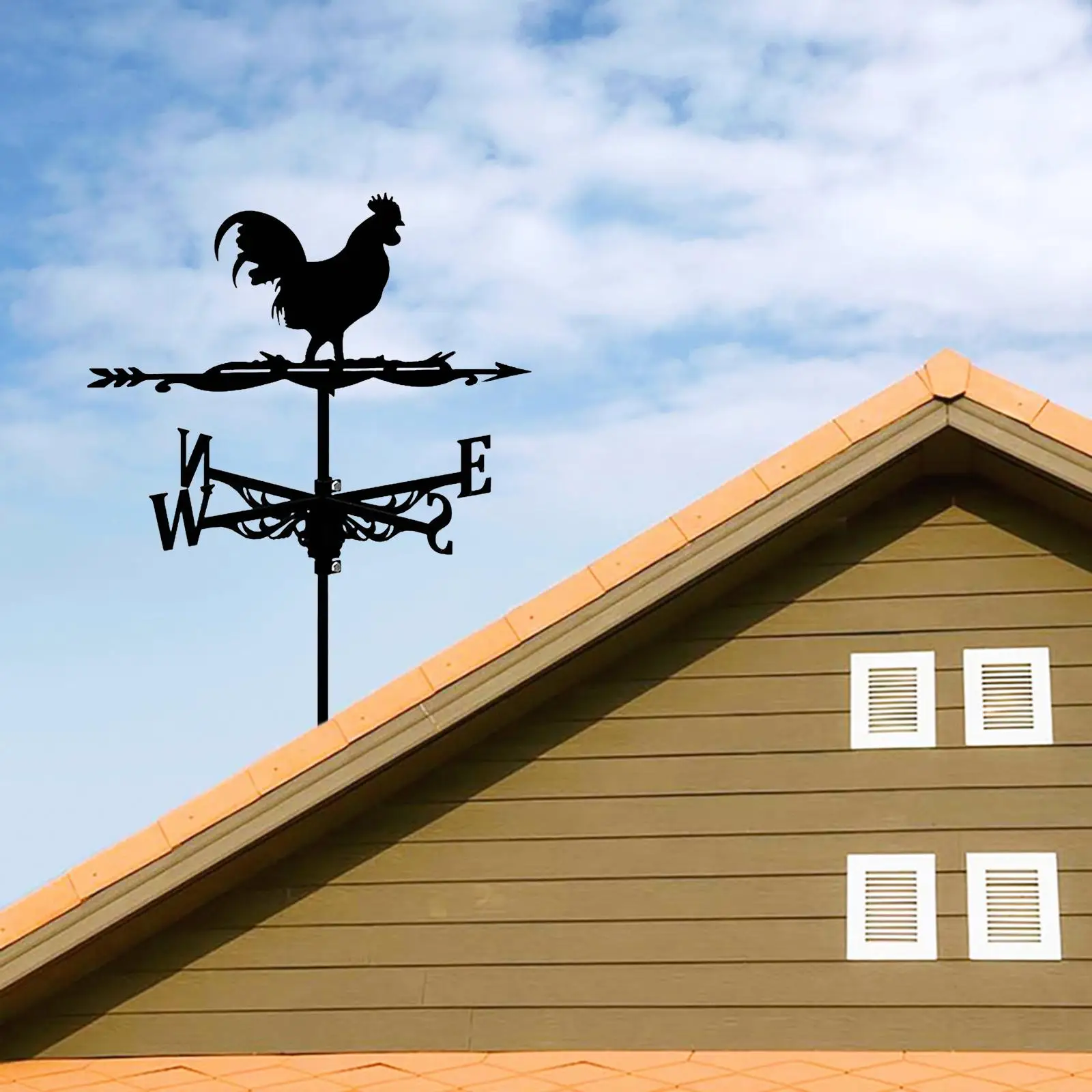 

Shape Weathervane Weather Vane Wind Indicator Decoration Farm Scene Vintage Style Black for Garden Farmhouse Home Outdoor