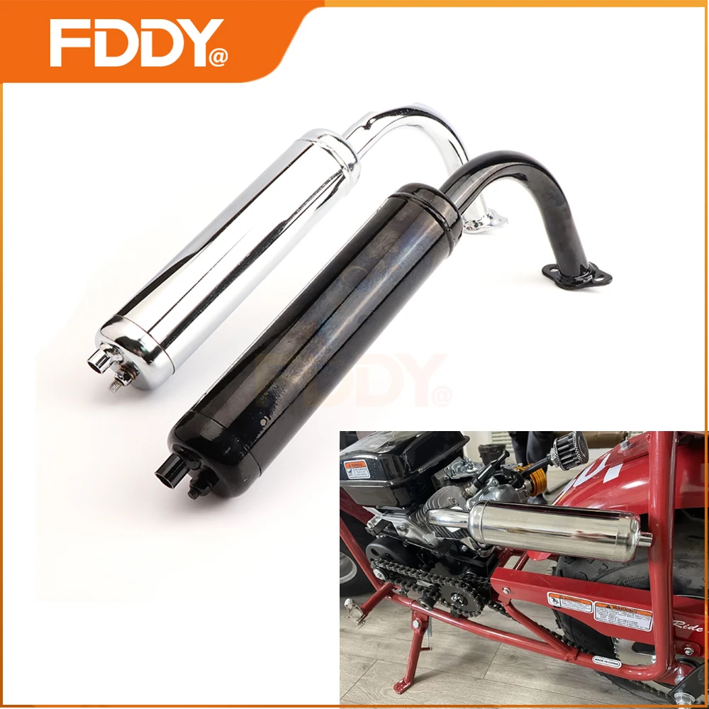 Silenciador de Escape FDDY para Motocicleta, Tubo Universal para Motores de Bicicleta Elétrica 80cc 60cc 49cc 50cc, Tubos de Escape 80cc