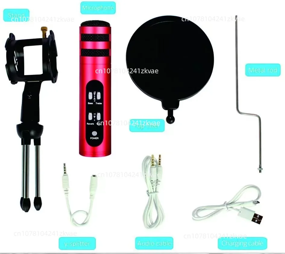 Portable, Small Microphone, Mobile Phone Computer, Universal Compatibility, Multi-karaoke Platform, English Version