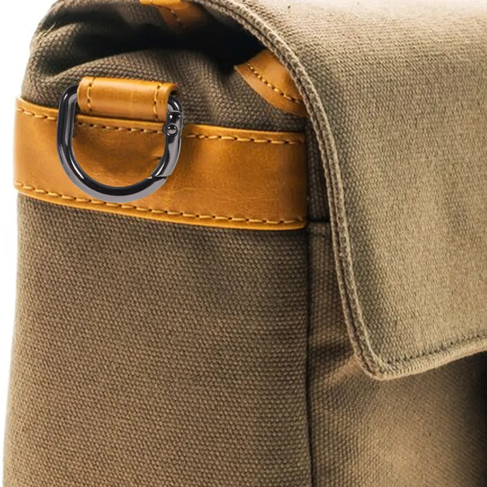 

10 шт. зажимов для плечевых ремней из цинкового сплава, D-образные кольца, пружинные крючки для ключей, соединители для ремней сумок, рюкзаков, кошельков, надежное крепление