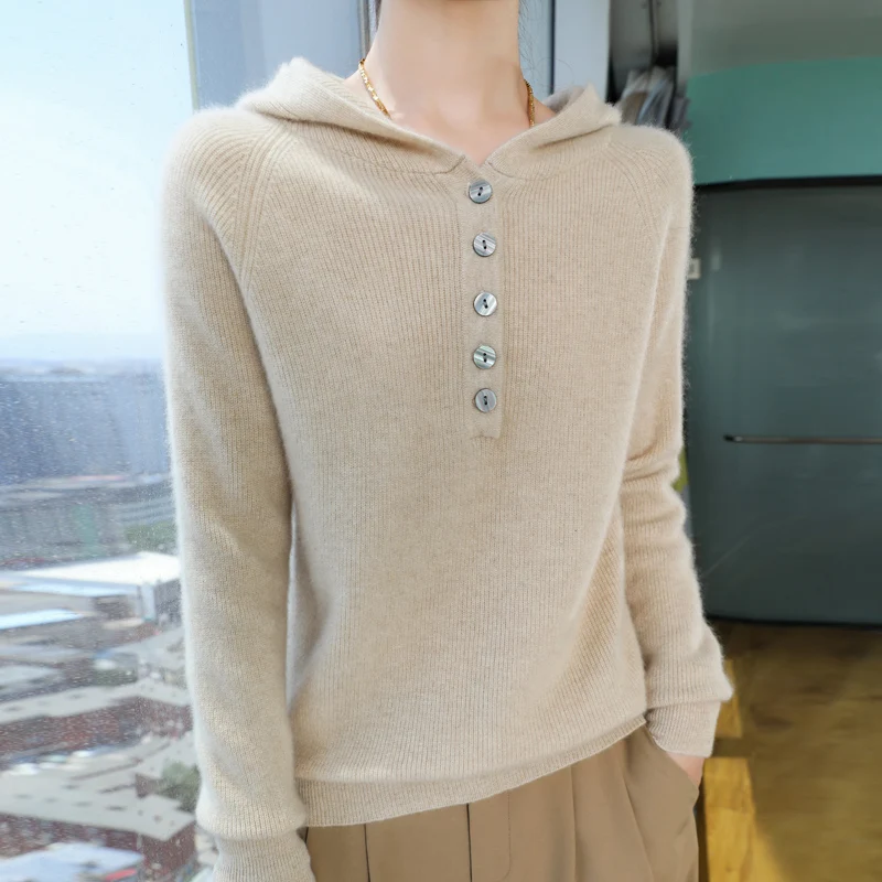 

Autumn and winter new women's sweater 100% Merino wool round neck jumper fashion cardigan CHIC warm bottom knit shirt