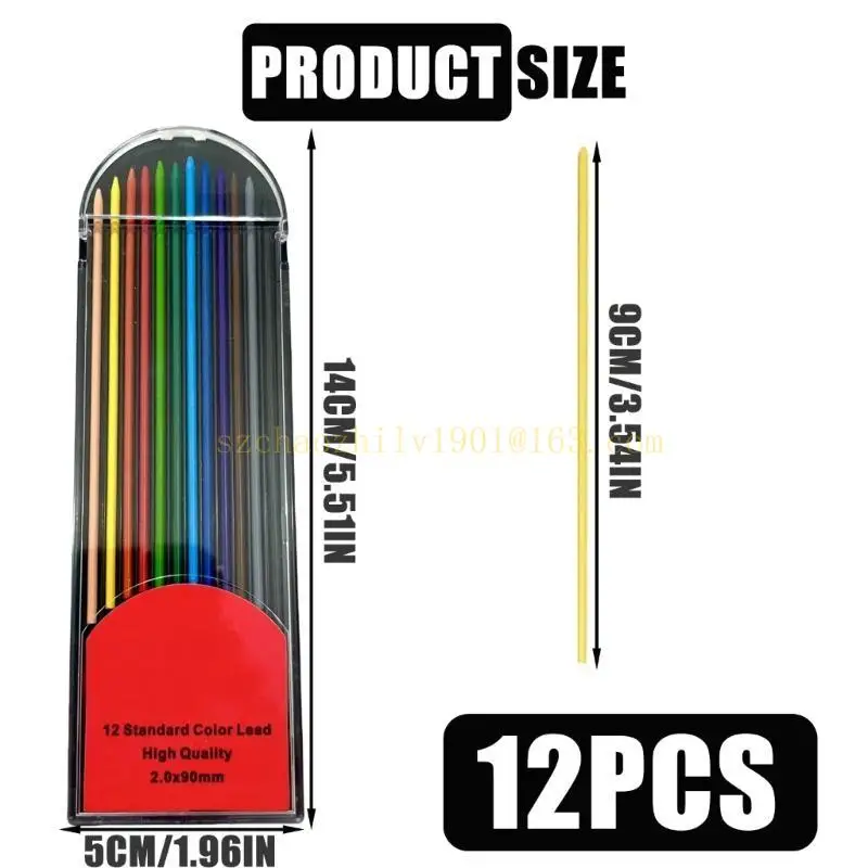 Wkłady 62KA dla automatycznego ołówka mechanicznego 2,0 mm, szkicowanie szkicowania