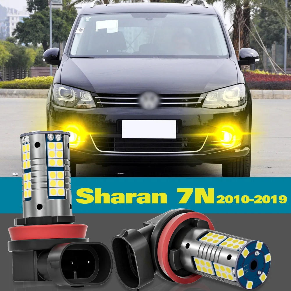 Fog Light For VW Volkswagen Sharan 7N1 7N2 Accessories 2010 2011 2012 2013 2014 2015 2016 2017 2018 2019 2pcs LED Lamp