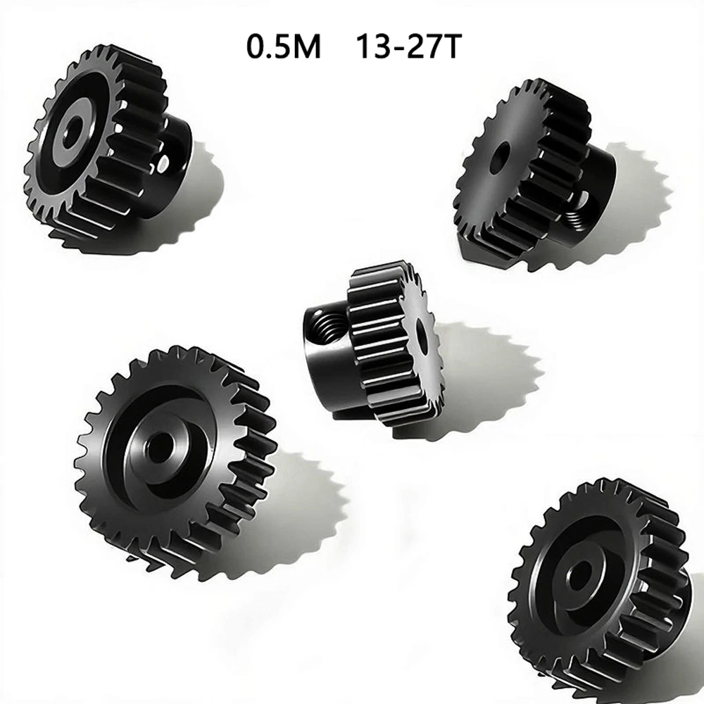 3.175mm+Shaft 2.3mm Hole Position 13-27T RC Remote Control Model Car 0.5 Model Motor Gear 45 Steel Modified Tooth Hole Distance