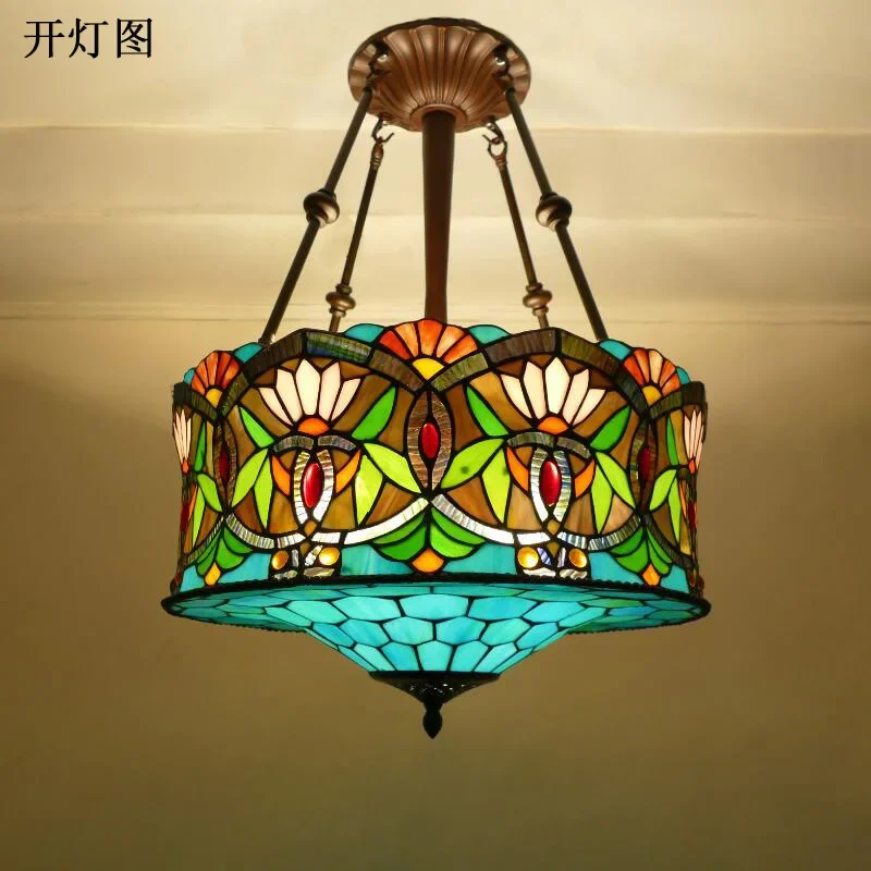 Nordic handmade lampshade Southeast Asia mediterranean pastoral study restaurant bedroom living room aisle Chandelier