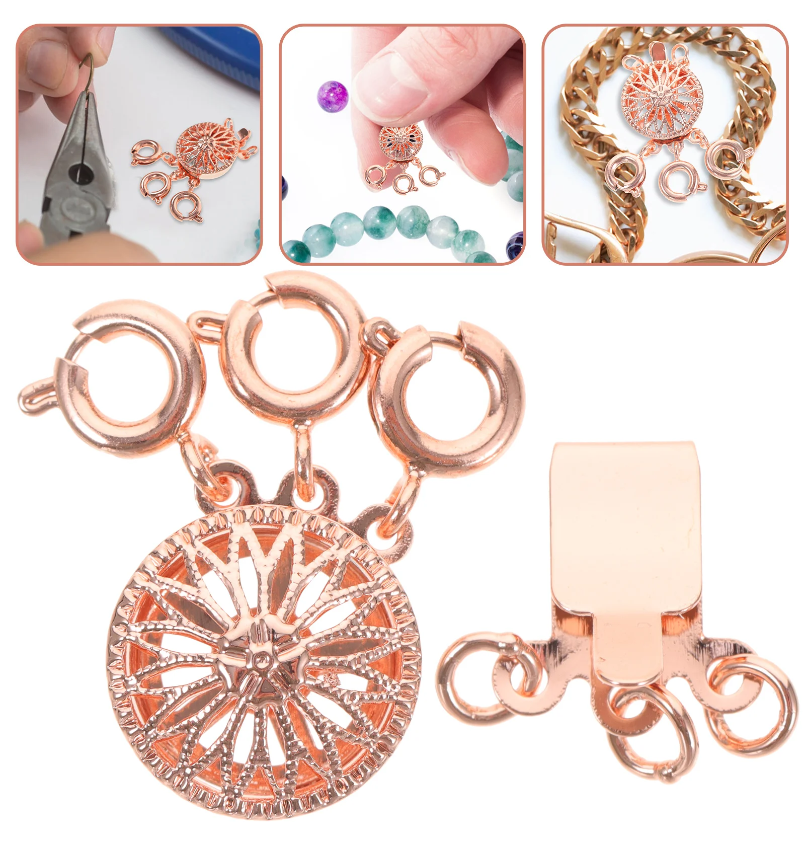 

Necklace Layered Buckle Necklaces Layering Hook Copper Clasp Multiple Separator Lobster Stacker Miss Clasps