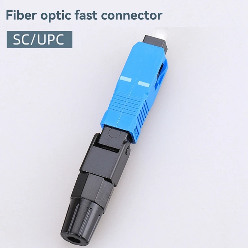 20Pcs SC/UPC Fiber Optic Fast Connectors Pre-Buried Quick Connector Fiber Assembly Adapters For High-Speed Internet