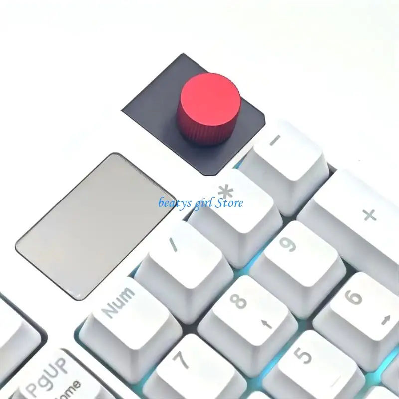 

C7AB Ergonomic Metal Rotary Knob For PC Mechanical Keyboards D Shaft Half Shaft