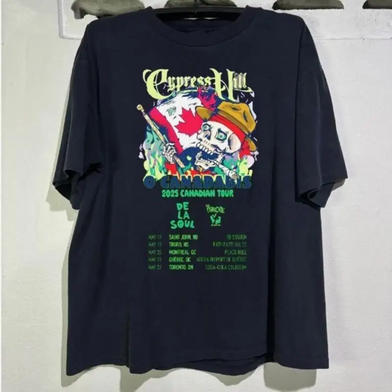 O Canadabis Tour 2025 25 Years Cypress Hill Black Cotton T Shirt