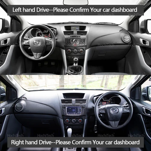 Imagen 2 del producto Para Mazda BT50 UP UR 2012-2019 cubierta de salpicadero de coche evitar almohadilla de luz cubierta de instrumento alfombra accesorios de coche