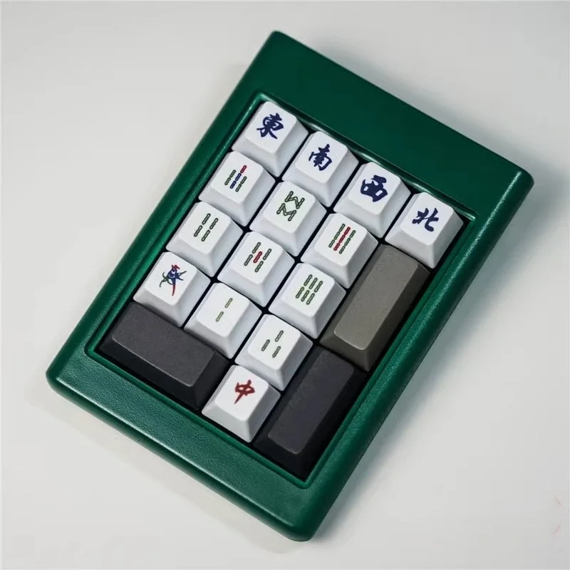 1 Set Mahjong Theme Keycaps Personality Dye Sublimation PBT Key Caps Cherry Profile R4 Keycap For MX Switch Mechanical Keyboard